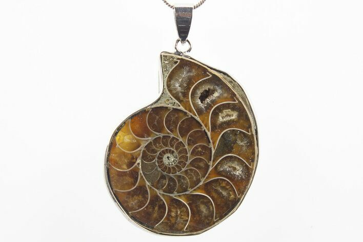 Fossil Ammonite Pendant - Million Years Old #306448